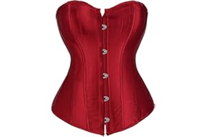 ADELCE Women's Sexy Boned Overbust Shaper Push Up Bodysuit Lace up Corsets and Strap Bustiers Top S-6XL