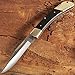 Folding Knife - Folding Pocket Knife - EDC and Outdoor Large Fold Knives Classic Clip-point Stainless Steel Blade Wooden Handle - Best Strong Pocket Knife for Urban and Hiking - Grand Way FB 1005 A