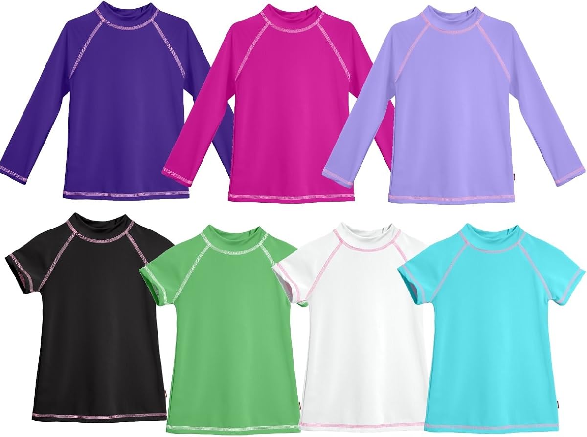 City Threads Girls' SPF50 Rash Guard Sun Swimming Tee Pool & Beach: Clothing