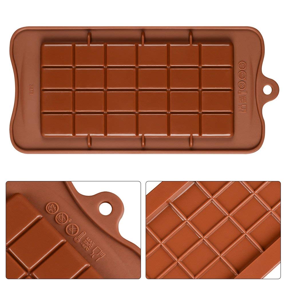 Break Apart Chocolate Moulds Silicone Candy Molds 3 Pcs Chocolate Molds Non Stick Reusable Diy Baking Molds Candy Protein Energy Bar Molds