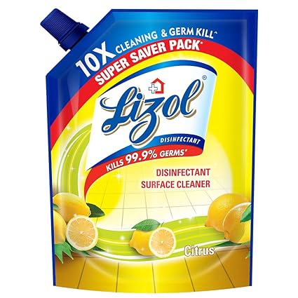 Lizol Disinfectant Floor Cleaner Refill Pack, Citrus-1800 ml