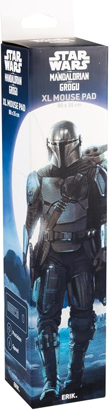 XXL The Mandalorian and Grogu Mouse Pad - Tapete de secretária Protetor de secretária: Impermeável e antiderrapante (80X35 cm)
