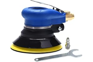 ZHONG AN Air Random Obrital Sander 5" Dual Action Palm Sander, Hook and Loop Air Powered and Swirl Free. (5" da sander)