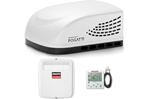 FOGATTI RV Air Conditioner InstaCool 13500BTU Non-Ducted, Rooftop AC Unit RV, All in One Unit, Easy Install, Quiet AC, For Camper, 115V (Non-ducted, White)