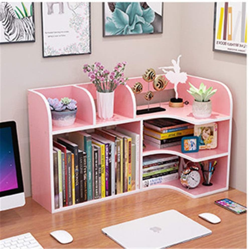 NEHARO Desktop Storage Organizer Display Shelf Rack Simple Desk Racks Children's Desktop Small Bookshelf Storage Student Home Bookcase Simple Office Space Counter Top Bookcase