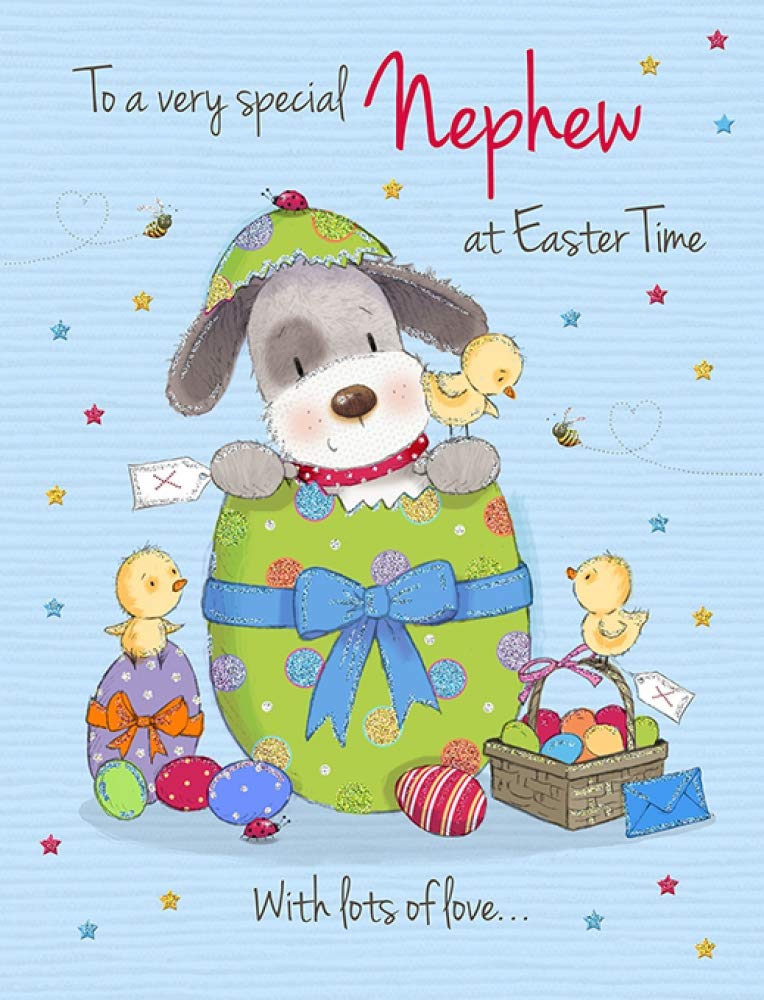 Piccadilly Greetings Traditional Easter Card Nephew - 8 x 6 inches,Blue