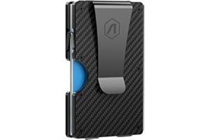 ARW Minimalist Wallet for Men, Slim Metal Money Clip Wallet, RFID Blocking Aluminum Cash Credit Card Holder