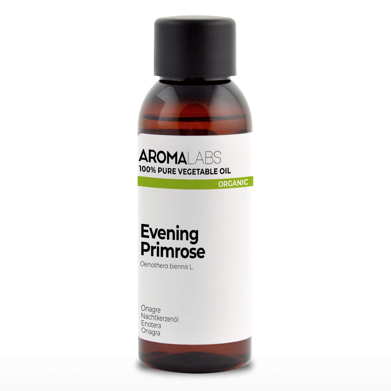 ORGANIC - EVENING PRIMROSE Oil - 50mL - 100% Pure, Natural, Cold Pressed and AB Certified - AROMA LABS (French Brand)