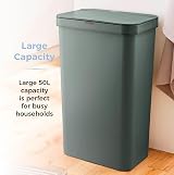 Tower 50L Forest Green Sensor Bin with Bin Liner Retainer Ring view 8