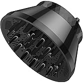 Segbeauty Universal Collapsible Hair Diffuser, Travel Foldable Adjustable Salon Fast Drying Blow Dryer Diffuser Attachment Portable for Thick Wavy Curly Hair Fit Most Blower 1.5"-3.22" Nozzle Black
