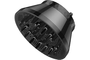 Segbeauty Universal Collapsible Hair Diffuser, Travel Foldable Adjustable Salon Fast Drying Blow Dryer Diffuser Attachment Portable for Thick Wavy Curly Hair Fit Most Blower 1.5"-3.22" Nozzle Black