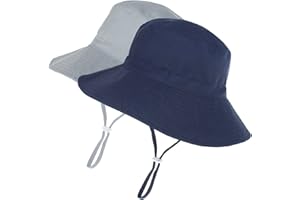 Mini angel Baby Sun Hat Kids Summer UPF 50+ Sun Protection Hat Bucket Hat Beach Wide Brim Hat for Infant Toddler Kids 1/2 Pcs