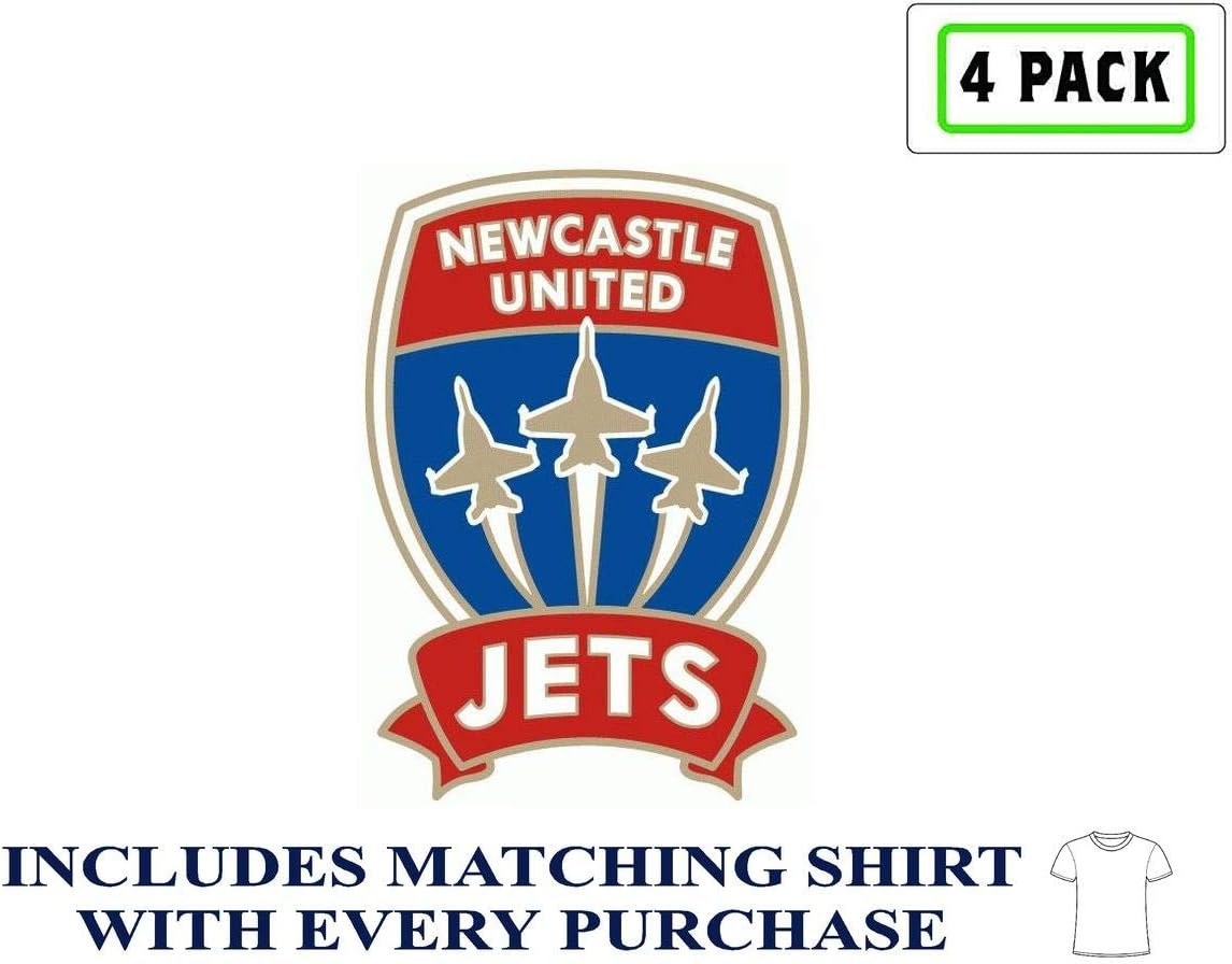 Amazon Co Jp サッカー ニューカッスル ユナイテッドジェッツ Fc ロゴ 4 ステッカー 4 X 4インチ 車 バンパー ウィンドウ ステッカー デカール ホーム キッチン