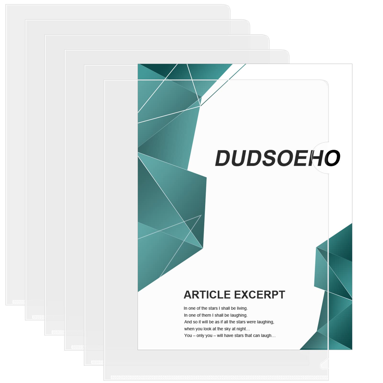 DUDSOEHO Plastic Wallets A4 Cut Flush Folders, Heavy Duty 170 Micron Clear Open Top & Side Files Folders Project Report Covers for School Office (30 Pack)