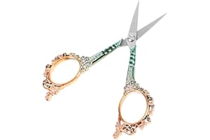 HEALSOPTHY Vintage Decorative Sewing Scissors with Ergonomic Handle for Precise Cutting Small Lightweight