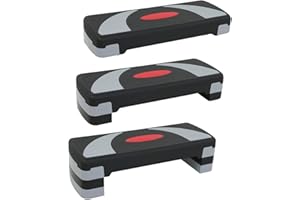 Smartxchoices 30'' Aerobics Stepper Workout Step Platform with 4" - 6" - 8" Adjustable Risers, Fitness Exercise Workout Trainer,Non-Slip Step Platform for Cardio, Core, Strength Training,Home Gym