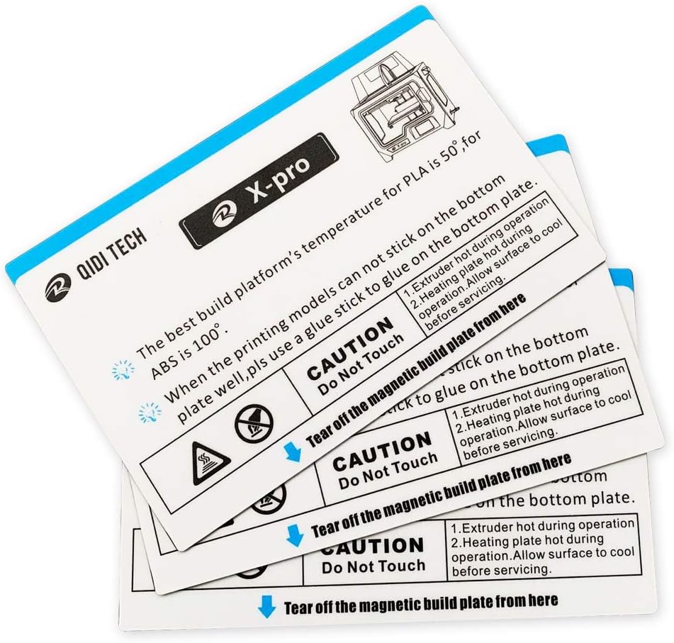 Platform Sticker for QIDI TECH X-pro 3D Printer: 3 pcs kit