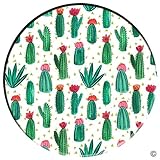 MsMr Phone Holder Mount with Clip Colorful Cactus Expanding Stand and Grip for Smartphones and Tablets (White)