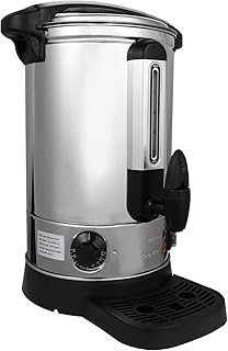 Hengda Glühweinkocher aus Edelstahl, 8 Liter Füllstandsanzeige, 1500 Watt, Thermostat und Überhitzungsschutz Heißgetränkespender