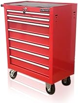 US PRO Red Steel Tool Chest Roller Cabinet 7 Drawers Work Storage Box view 5