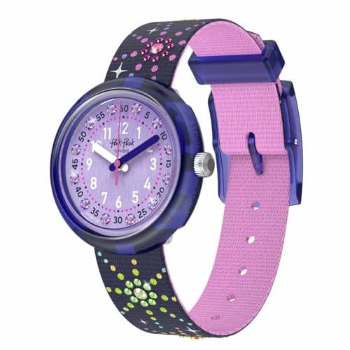 Flik Flak Girl Kids Watch Casual Purple Bio-sourced Quartz Waterproof Party Finale