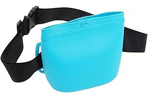 Dog Treat Pouch for Training, 14oz Portable Silicone Dog Treat Bag for Leash with Scent-Locking Seal & Magnetic Closure, Hand