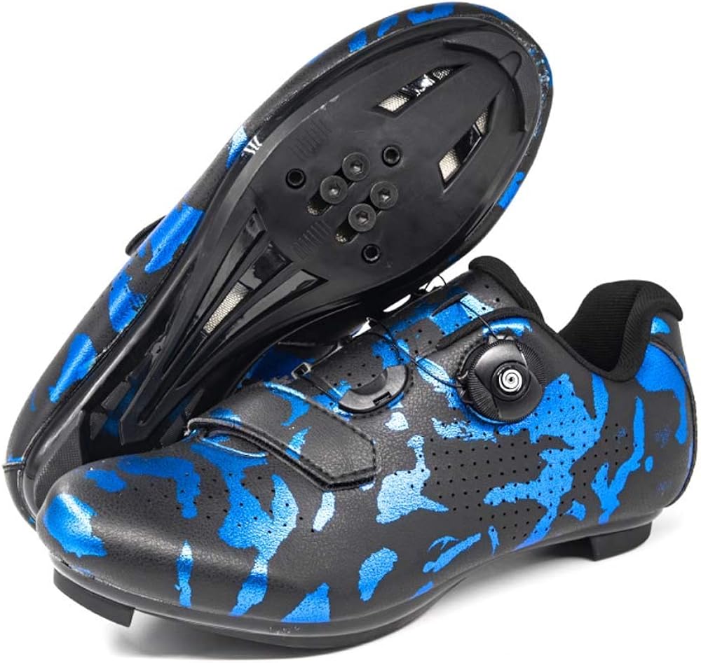 VIPBQO Men's NonSlip Cycling Shoes, Breathable Carbon Fiber Road and