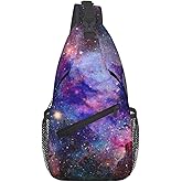 COFEIYISI Galaxy Sling Bag for Women Men Beautiful Nebula and Galaxies in Deep Outer Space Crossbody Backpack Mysterious Universe Starfield Sling Backpack Casual Shoulder Bag Travel Hiking Daypack