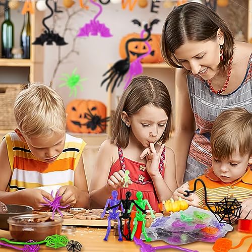 Shindel 52PCS Halloween Stretchy Sticky Toys, Halloween Party Favors for Kids Halloween Treat Toys for Goodie Bag Stuffers Treasure Box Classroom Prize