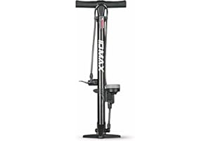 Bike Pump, IDMAX Ergonomic Bike Floor Pump Bicycle Tire Inflator Bicycle Air Pump Portable Inflator Pump with Gauge & Smart V
