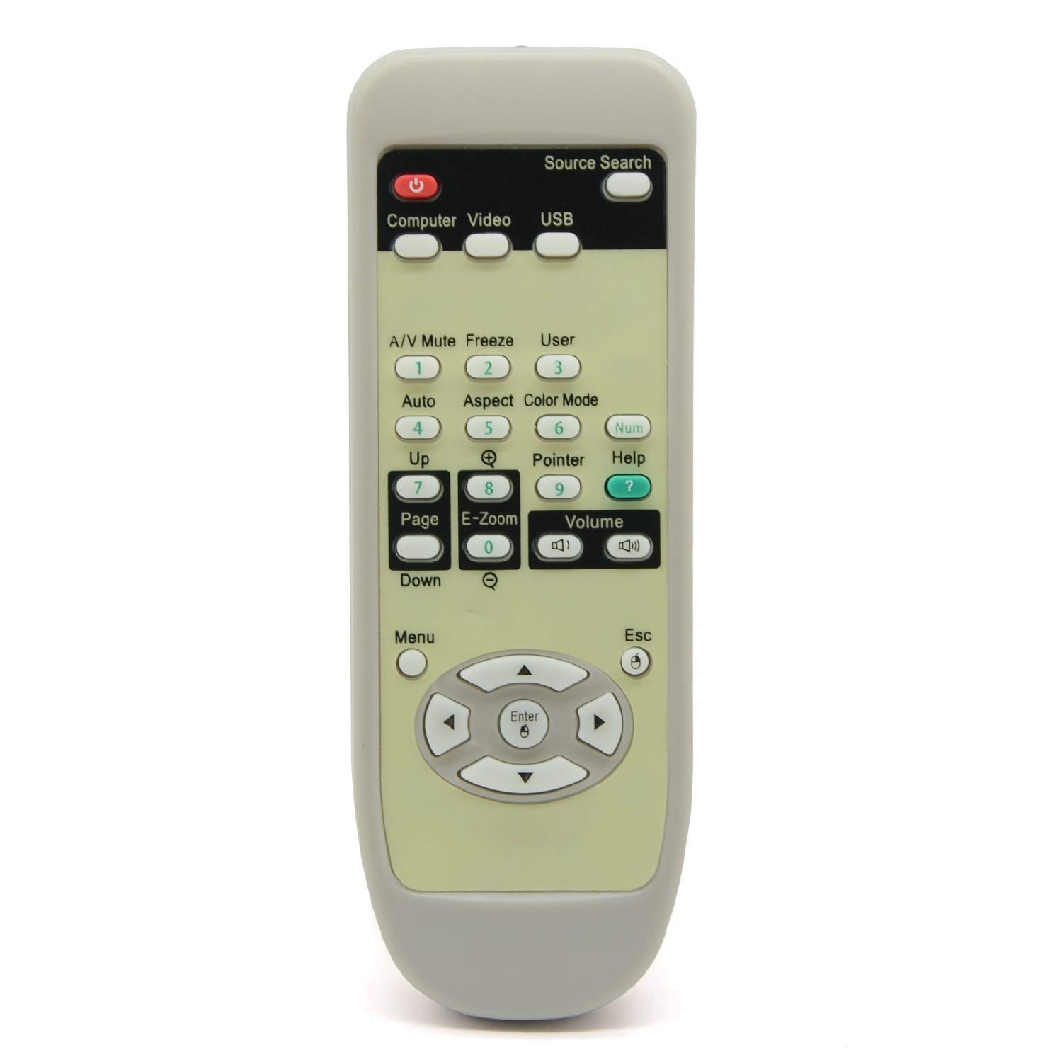 Aimdio Projector Remote Control for Epson EH-TW420 EH-TW450 EB-440W EB-450W EB-450Wi EB-455Wi EB-460i EB-465i EB S92 S7 W7 X8 S8 W8 X7 S9 S10 W10 W9 X10 X9 X92 EB-93 EB-96W EB-85 H369B Controller