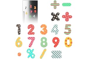 90 Pcs Magnetic Numbers and Math Symbols Learning Educational Toys Soft Magnetic Refrigerator Magnets for Toddlers Math Recog