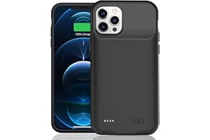 KCKEM Battery Case for iPhone 12 Pro Max, Enhanced 8500mAh Ultra-Slim Rechargeable Portable Protective Charging Case Extended Battery Pack Compatible with iPhone 12 Pro Max (6.7 inch) Charger Case (Black)