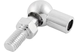 FIYA IIVVERR 8mm Male 6mm Female Thread L Shape Ball Joint Rod End Bearing (8 mm Macho 6 mm Hilo hembra L Forma Rodamiento de extremo de varilla de rótula