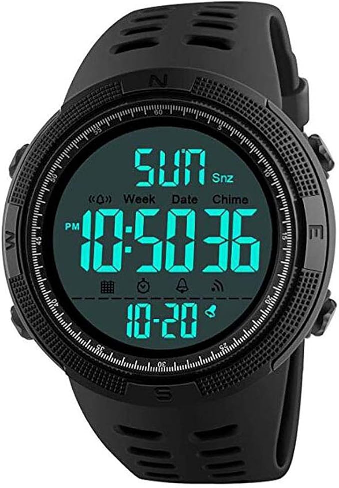 Amazon 男性用デジタル時計 軍用防水スポーツウォッチファッションled明るいエレクトロニクスカジュアルウォッチとカレンダーストップウォッチカウントダウン目覚まし時計 ボーイズ腕時計 腕時計 通販
