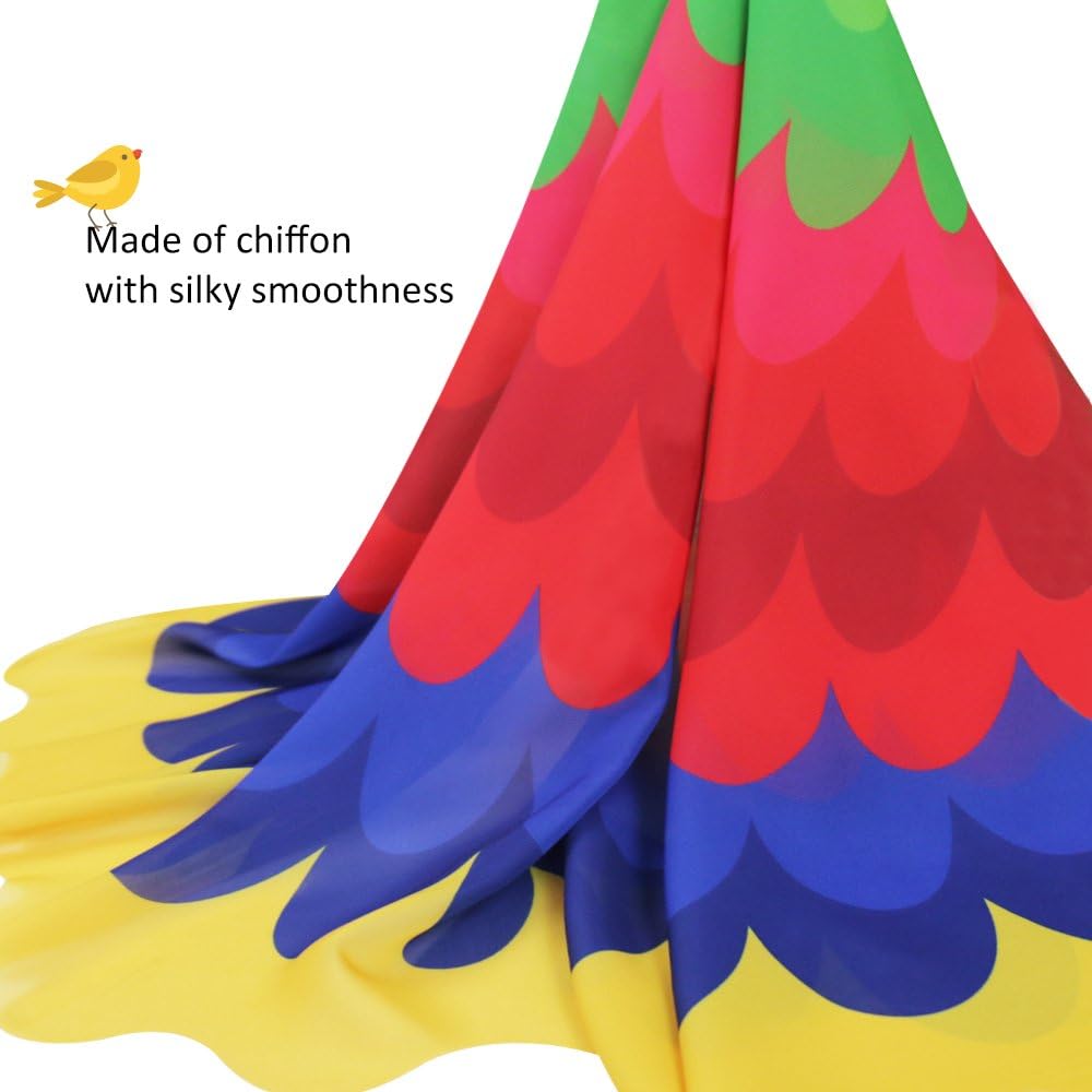 D.Q.Z Bird-Wings Costume for Kids, Eagle Parrot Costume with Bird Dress-Up Mask, Gifts for Girls Boys Cosplay Party Favors (Red-Blue): Clothing