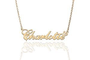 RONKAH Custom Name Necklace Customized Personalized Pendant Name Necklace with Heart Plated Name Necklace for Women Personal Fashion Necklace Best Gift for Girl Mother Daughter Friendship Christmas Birthday