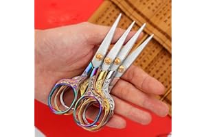 4-Piece Vintage Embroidery Scissors Set, Sharp Stainless Steel Detail Scissors for Sewing, Cross Stitch & Needlework - Decora