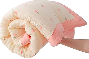 CLoucl Cotton Muslin Toddler Comforter/Quilt,Ultra Soft & Breathble Muslin Toddler Blanket,All Season Baby Blankets for Boys and Girls, Machine Washable,41"x48"