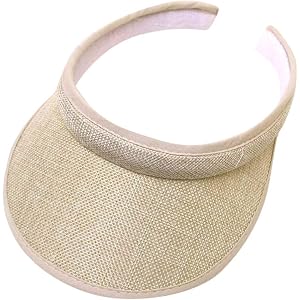 Clip On Straw Sunvisor for Women Wide Brim Ponytail Golf Hats Summer Adjustable Beach Tennis Sun Visor Hat