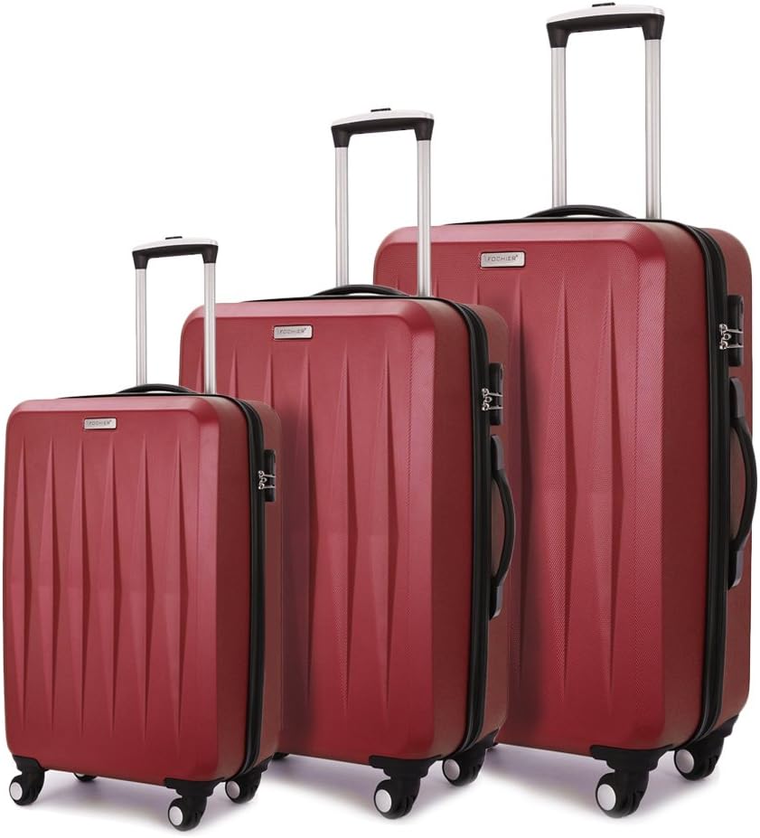 Fochier Luggage 3 Piece Set Hardshell Lightweight Spinner Suitcase 20in24in28in