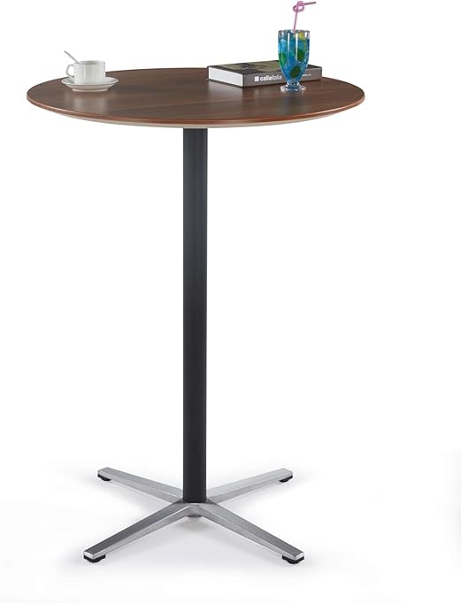 Sunon Round Bistro Table Small Round Table with XStyle Pedestal for