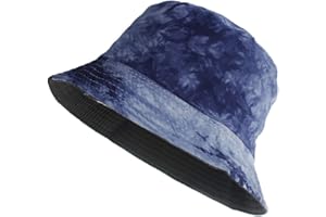 BYERCLUB Vintage Reversible Bucket Hat for Women, Washable Cotton Fisherman Sun Hat, Chapeau Femme Outdoor Hat