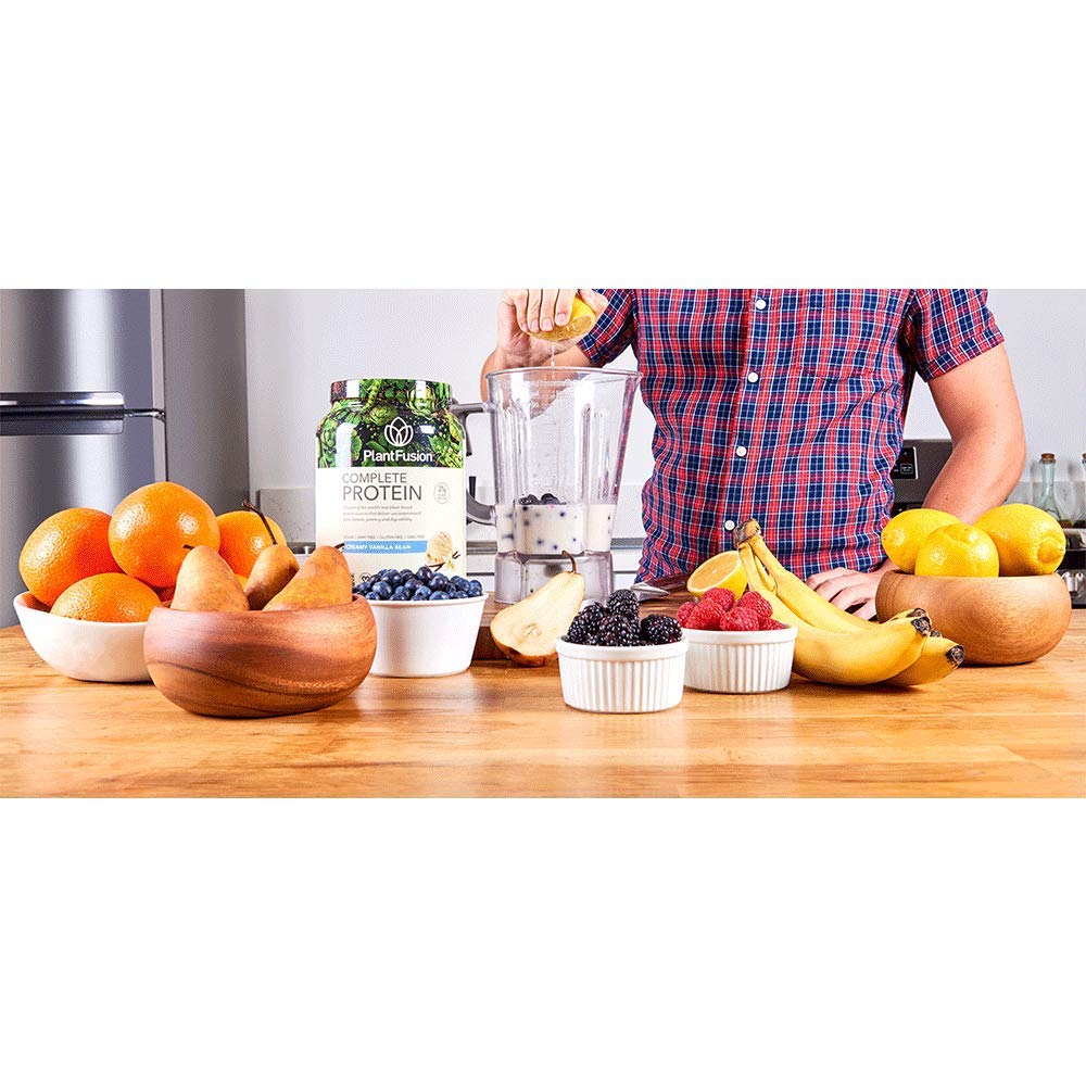 PlantFusion Complete Plant Based Protein Powder, Chocolate Raspberry, 2 Lb Tub, 30 Servings, 1 Count, Gluten Free, Vegan, Non-GMO