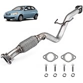 Flex Pipe for 2006-2011 Hyundai Accent &amp; 2010-2011 Kia Rio/Rio5 53725 | Exhaust Muffler Pipe for 2010-2011 Kia Rio / Rio5 1.6L and 2006-2011 Hyundai Accent 1.6L OEM 28610-1G300 &amp; 2100-236471