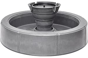 BERNINI FOUNTAINS Bernini Lago Pond Fountain - Cordless Garden Fountain for Zen Sound, Beautiful Garden Water Features Decor Piece for Yard, Deck or Patio (Dark Slate)