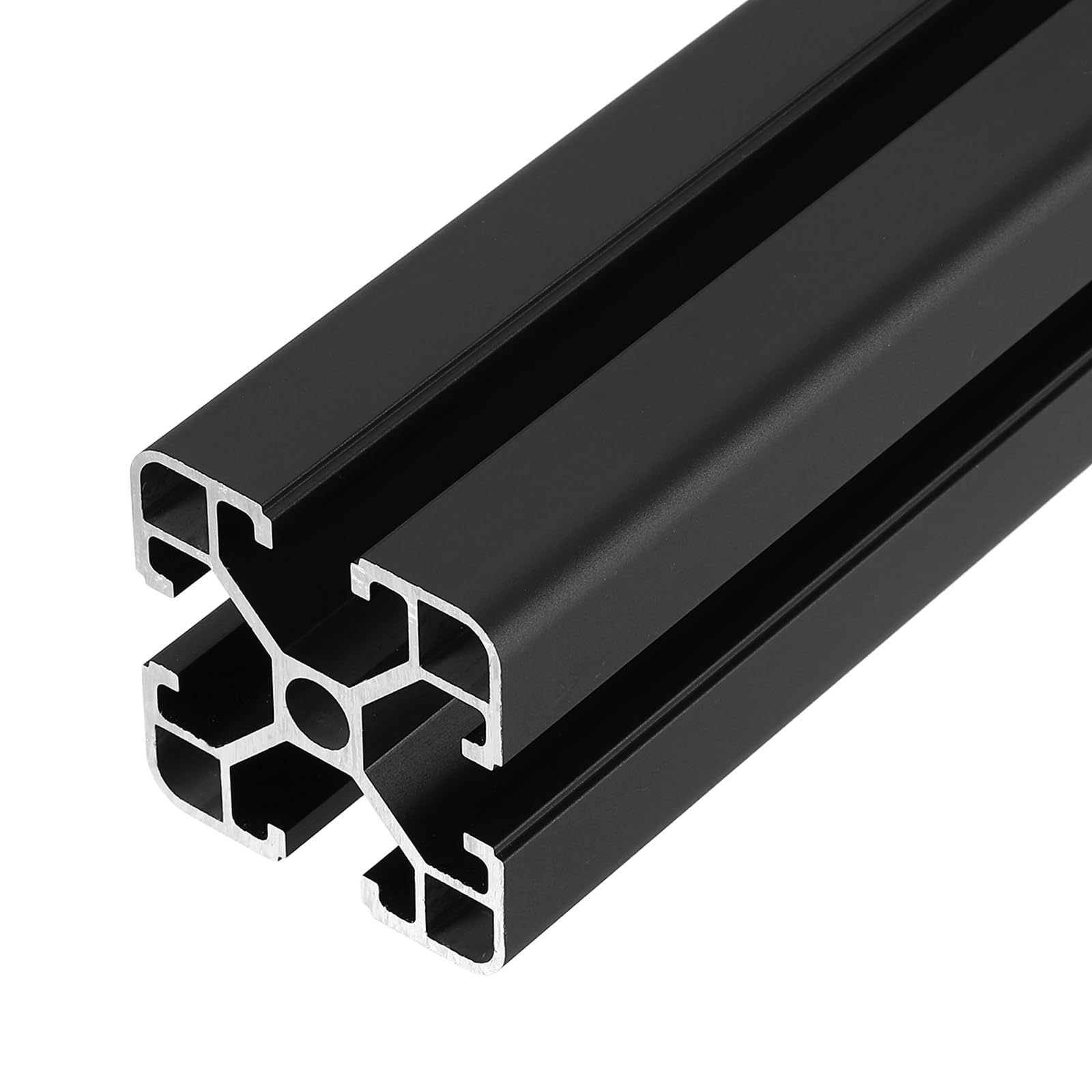 Photo 1 of MECCANIXITY 4PCS t Slot 4040 Aluminum Extrusion, 400mm European Standard Anodized Linear Rail Profile Framing for 3D Printer Parts CNC DIY Projects, Black