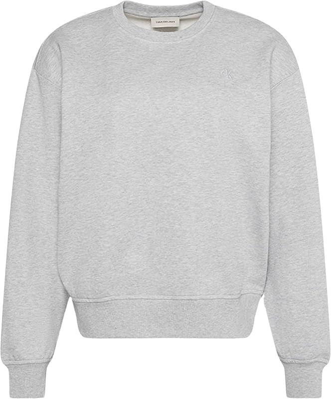 Donna Felpa Archive Logo French Terry Girocollo, Grigio (History Grey Heather), L