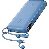 Belkin Portable Charger, USB-C Power Bank 20,000mAh w/ 2X USB-C Ports & 1x A Port, Digital Battery Display, 20W Charging - iPhone 17, Air, Pro, Samsung Galaxy S25, Pixel 10, iPad, & More - Blue