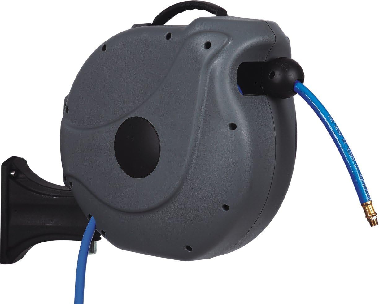 GartenKraft Nw Air Hose Reel,3/8", 33'+6.5' Fitt Hose From Italy, 3/8", 33'
